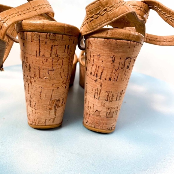Stuart Weitzman platform cork wedge sandals - Picture 6 of 10